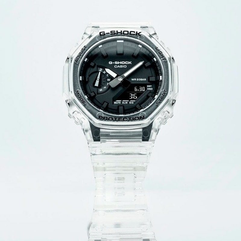 Reloj Casio G Shock Classic Carbone Core Transparente GA 2100SKE 7AER