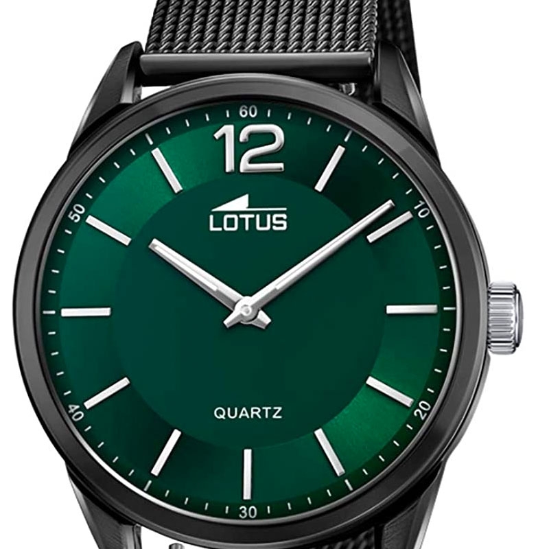 Reloj Lotus Smart Casual Negro Esfera Verde Y Doble Correa 18736 1