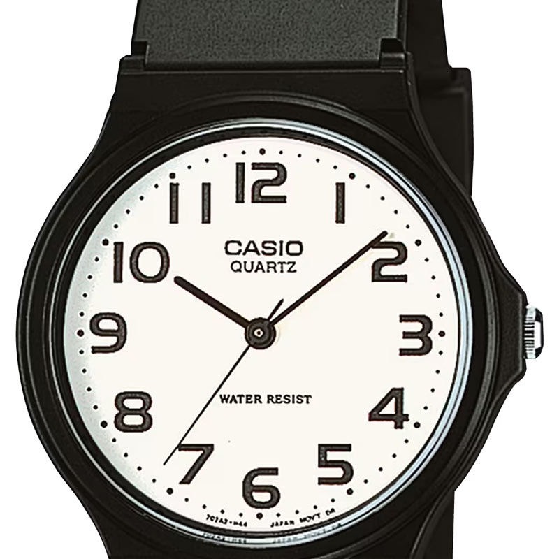 Reloj Casio Negro Con Esfera Blanca Y Numeraci N Rabe Mq B Leg