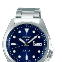 Reloj Seiko 5 Sports Street Style de hombre, en acero, automático y esfera azul, SRPE53K1.