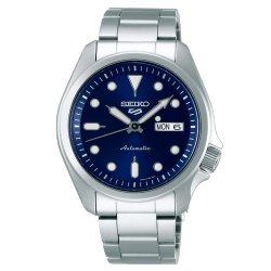 Reloj Seiko 5 Sports Street Style de hombre, en acero, automático y esfera azul, SRPE53K1.
