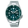 Reloj Seiko 5 Sports de hombre automático en acero con esfera verde esmeralda, SRPD61K1.