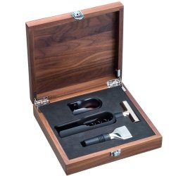 Estuche de presentación del set sommellier de 3 piezas en madera, WMF Vino, 0662856040.