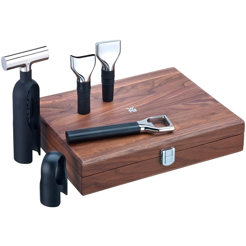 Set de sommelier 5 piezas en acero y resina con estuche, WMF Baric, 0662866040.