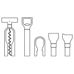 ❤️ Set de sommelier 5 piezas en acero y resina con estuche, WMF Baric, 0662866040.