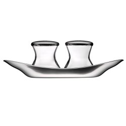 Salpimentero de 3 piezas en acero y cristal, Wangenfeld de WMF, 0660079990.