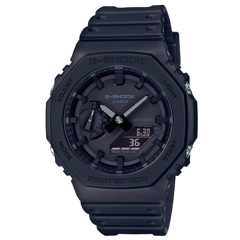 Reloj Casio G-Shock Classic Carbon Core, octogonal en negro, GA-2100-1A1ER.