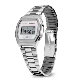Reloj Casio Vintage de mujer en acero con esfera de nácar, A1000D-7EF.