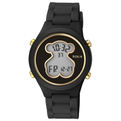 Reloj Tous D-Bear Teen digital para mujer en negro y dorado, 000351590.