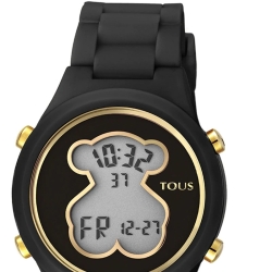 Reloj Tous D-Bear Teen digital para mujer en negro y dorado, 000351590.