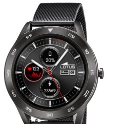 Reloj inteligente Lotus Smartime de hombre en negro con malla, 50011/1.