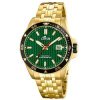 Reloj Lotus Chrono de hombre dorado con esfera verde, 18654/2.