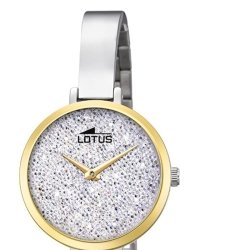 Reloj Lotus de mujer Bliss con piedras Swarovski y bisel dorado, 18562/1.