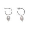 Aros de plata con perla cultivada, de Salvatore Plata 164A0017.