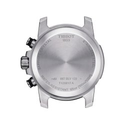 Reloj Tissot SuperSport Chrono de hombre esfera azul y correa marrón, T1256171604100.