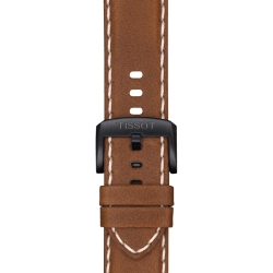 Reloj Tissot SuperSport Chronograph en negro con correa piel marrón, T1256173605101.