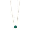 Colgante de plata dorada con cianita verde con cadena incluida, de Salvatore Plata 247C0020.