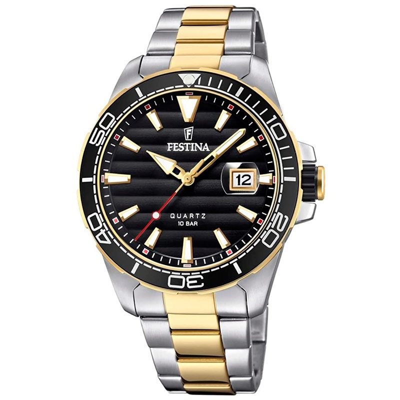 Reloj Festina de hombre Prestige bicolor con esfera en negro, F20362/2.