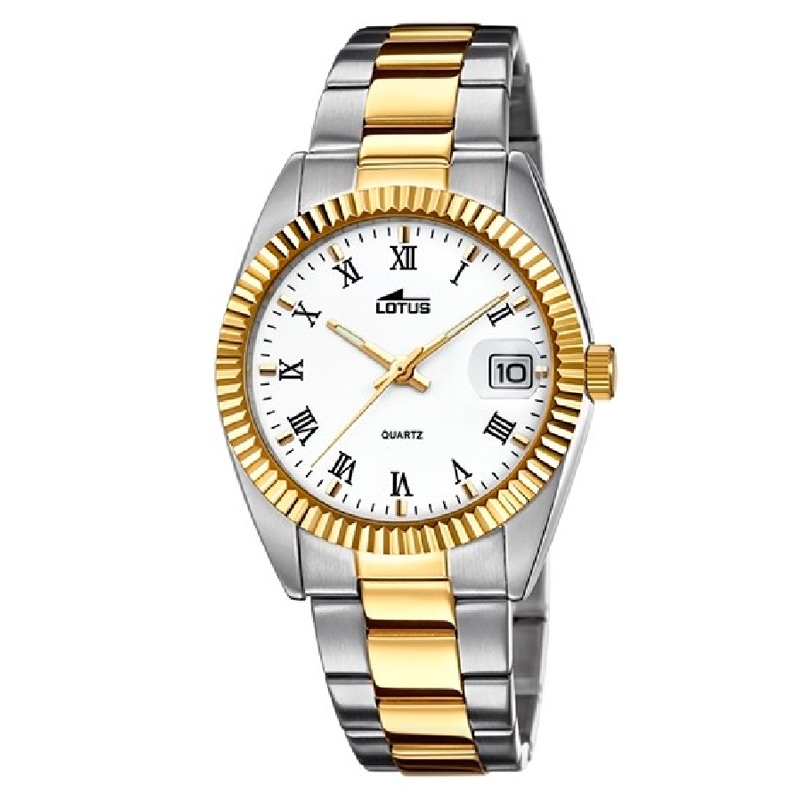 Reloj Lotus de hombre clásico bicolor con números romanos, 15197/1.