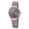 Reloj Lotus de mujer Minimalista en acero y detalles rosados, 18496/2.
