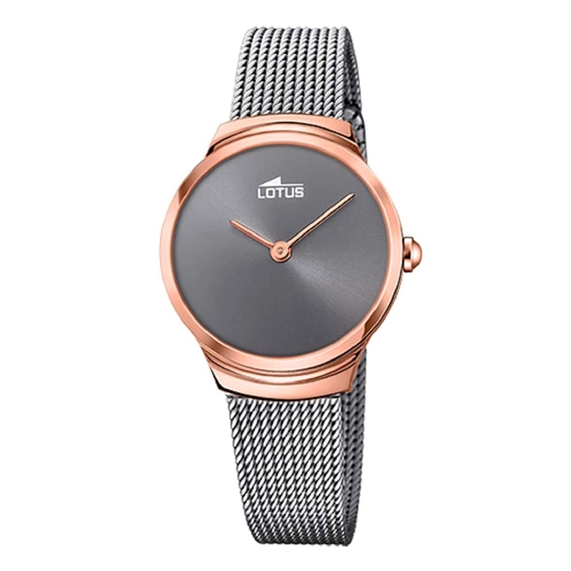 Reloj Lotus de mujer Minimalista en acero y detalles rosados, 18496/2.