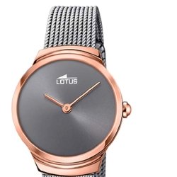 Reloj Lotus de mujer Minimalista en acero y detalles rosados, 18496/2.
