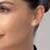 Pendientes de oro blanco con diamantes y topacio Sky, Black and White de Superoro.