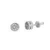 Pendientes de oro blanco con diamantes total 0,21 qt, Black & White Jewellery de Superoro.
