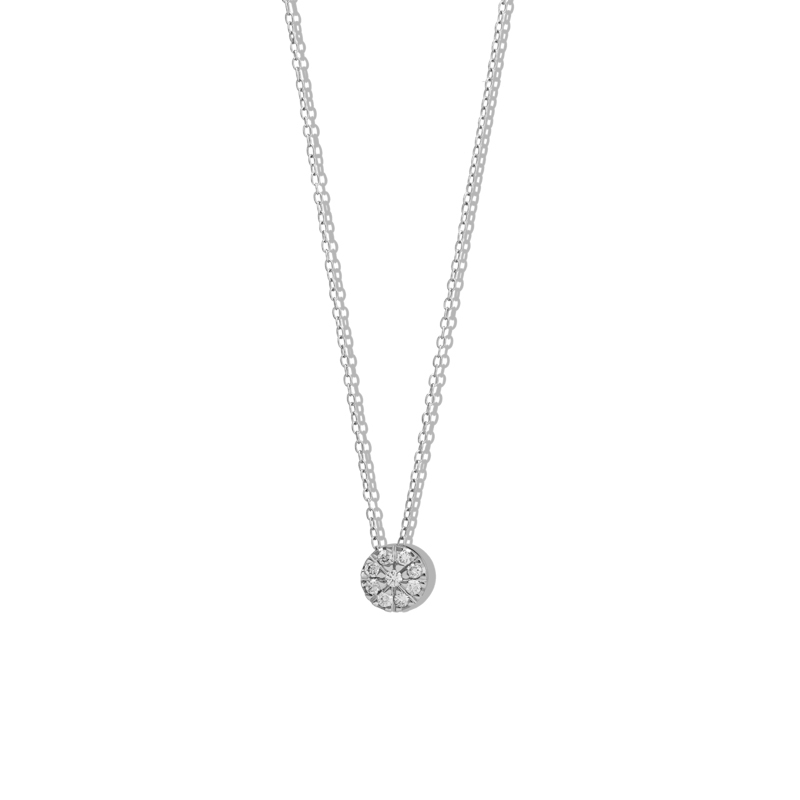 Colgante de oro blanco y diamantes, con 0,10 quilates, Black & White Jewellery de Superoro. Colgante de oro blanco y diamantes, con 0,10 quilates, Black & White Jewellery de Superoro.