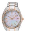 Reloj Seiko para mujer bicolor con nácar y Swarovski® en bisel, SKK878P1.