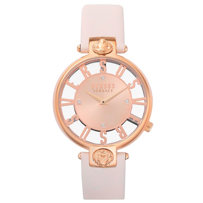 Reloj Versus Kirstenhof de mujer dorado en oro rosé y correa nude, VSP490318.