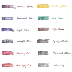 Colores de los diferentes tipos de tinta disponibles para plumas Montblanc.
