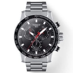 Reloj Tissot SuperSport Chronograph en acero con esfera negra, T1256171105100.