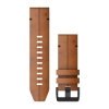 Correa Garmin de piel marrón camel y hebilla negra, 26 mm de ancho, 010-12864-05.