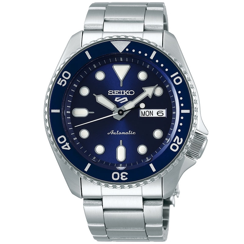 Reloj Seiko 5 Sports automático de hombre con esfera azul, SRPD51K1.