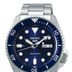 Reloj Seiko 5 Sports automático de hombre con esfera azul, SRPD51K1.