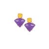 ❤️Pendientes en plata dorado rosé con amatista, 0500 de Máximo Betro.