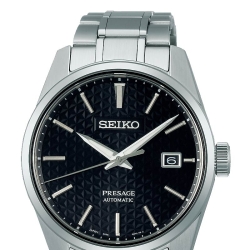 Reloj Seiko Presage Sharp Edged automático acero con esfera negra, SPB203J1.
