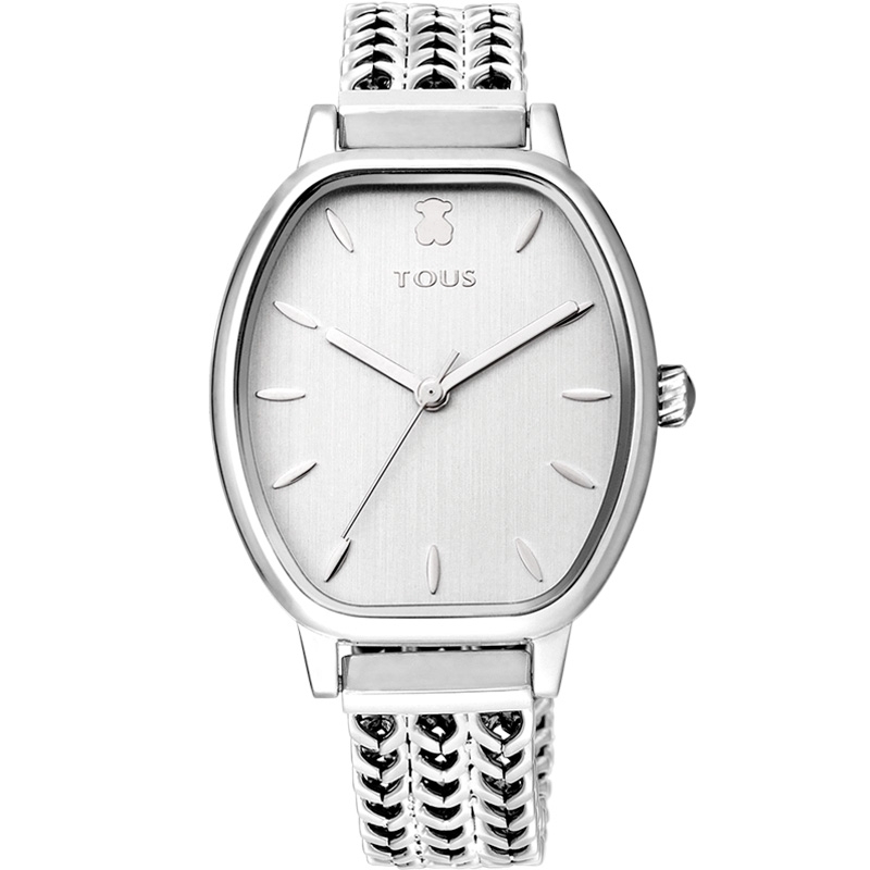 Reloj Tous Osier de mujer en acero con malla de espigas, 100350405.