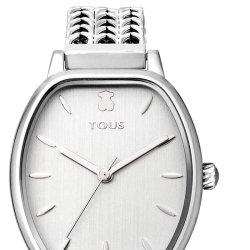 Reloj Tous Osier de mujer en acero con malla de espigas, 100350405.