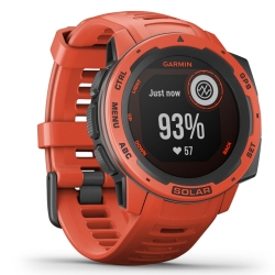 Reloj inteligente Garmin Instinct® Solar en rojo con GPS, 010-02293-20.
