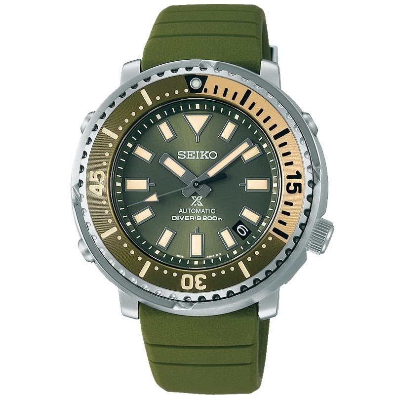 Reloj Seiko Prospex Tuna Street Series Safari Edition, en verde, SRPF83K1.