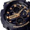 Reloj Casio G-Shock S Series de mujer, en negro con detalles dorados, GMA-S140M-1AER.