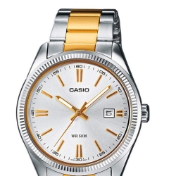 Reloj Casio de mujer de la gama básica plateado bicolor, LTP-1302PSG-7AVEF.