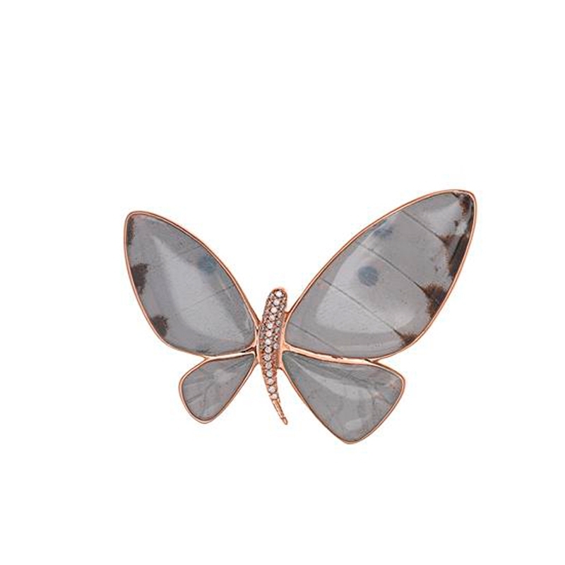rosado nácar y forma de libélula, de Plata 261BM011.