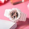 Reloj Casio Baby-G de mujer en resina blanca y detalles rosé, BA-110RG-7AER.