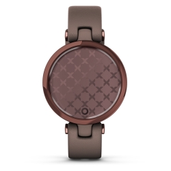 Reloj inteligente Garmin Lily™ Classic mujer en bronce con correa cuero marrón, 010-02384-B0.