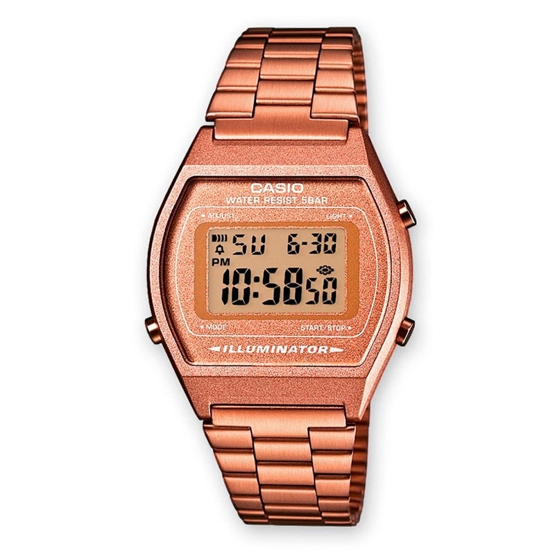 Reloj Casio Vintage Edgy, digital chapado en marrón B640WC-5AEF. Reloj Casio Vintage Edgy, digital chapado en marrón B640WC-5AEF.