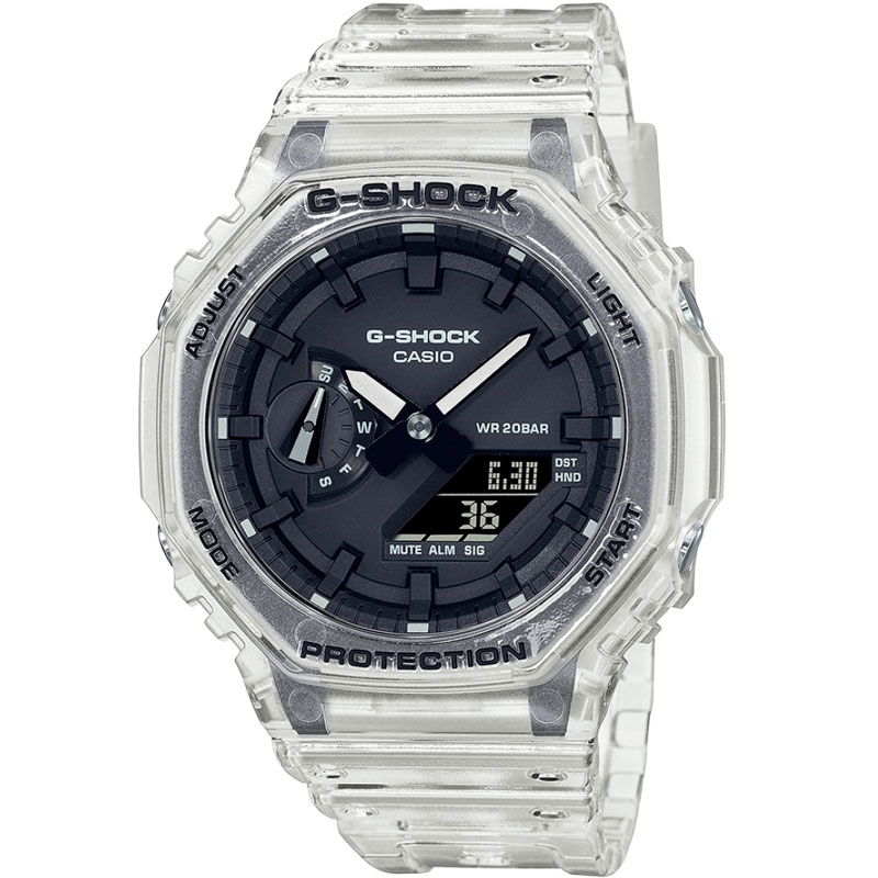 ⌚Reloj Casio G-Shock Classic Carbone Core transparente GA-2100SKE-7AER