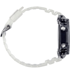 Reloj Casio G-Shock Classic Skeleton de resina transparente y esfera negra, GA-2100SKE-7AER